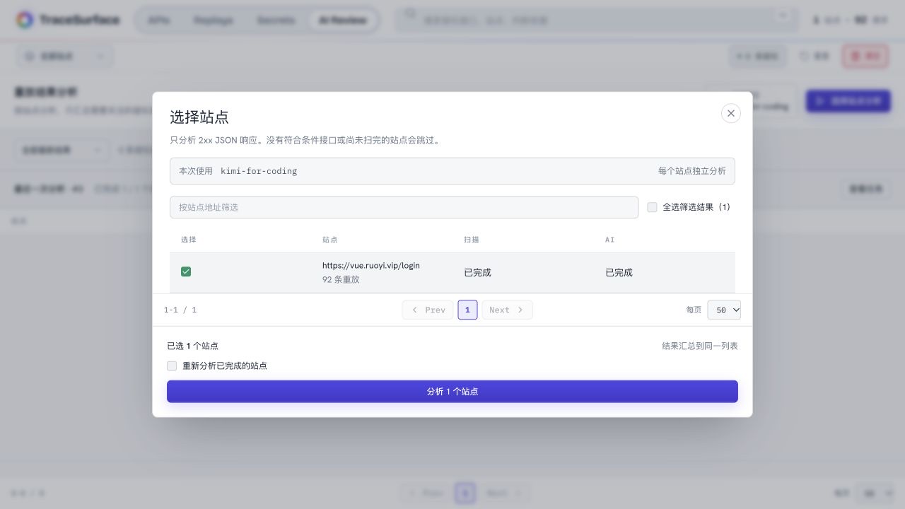 AI Review:按站点选择分析范围