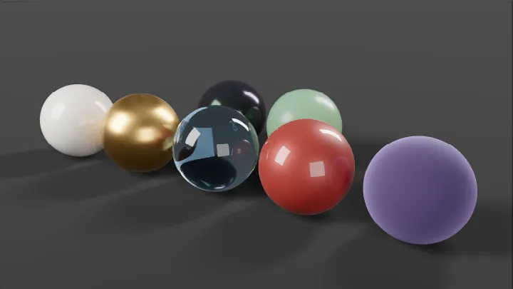 OpenPBR material spheres