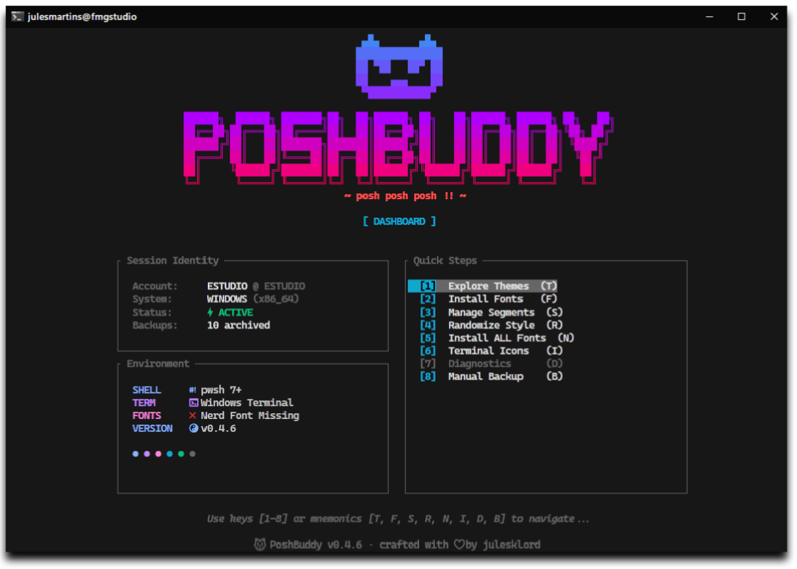 PoshBuddy TUI Demo
