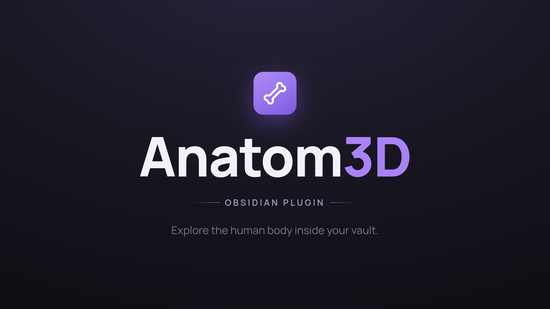 Anatom3D — Obsidian plugin: explore the human body inside your vault