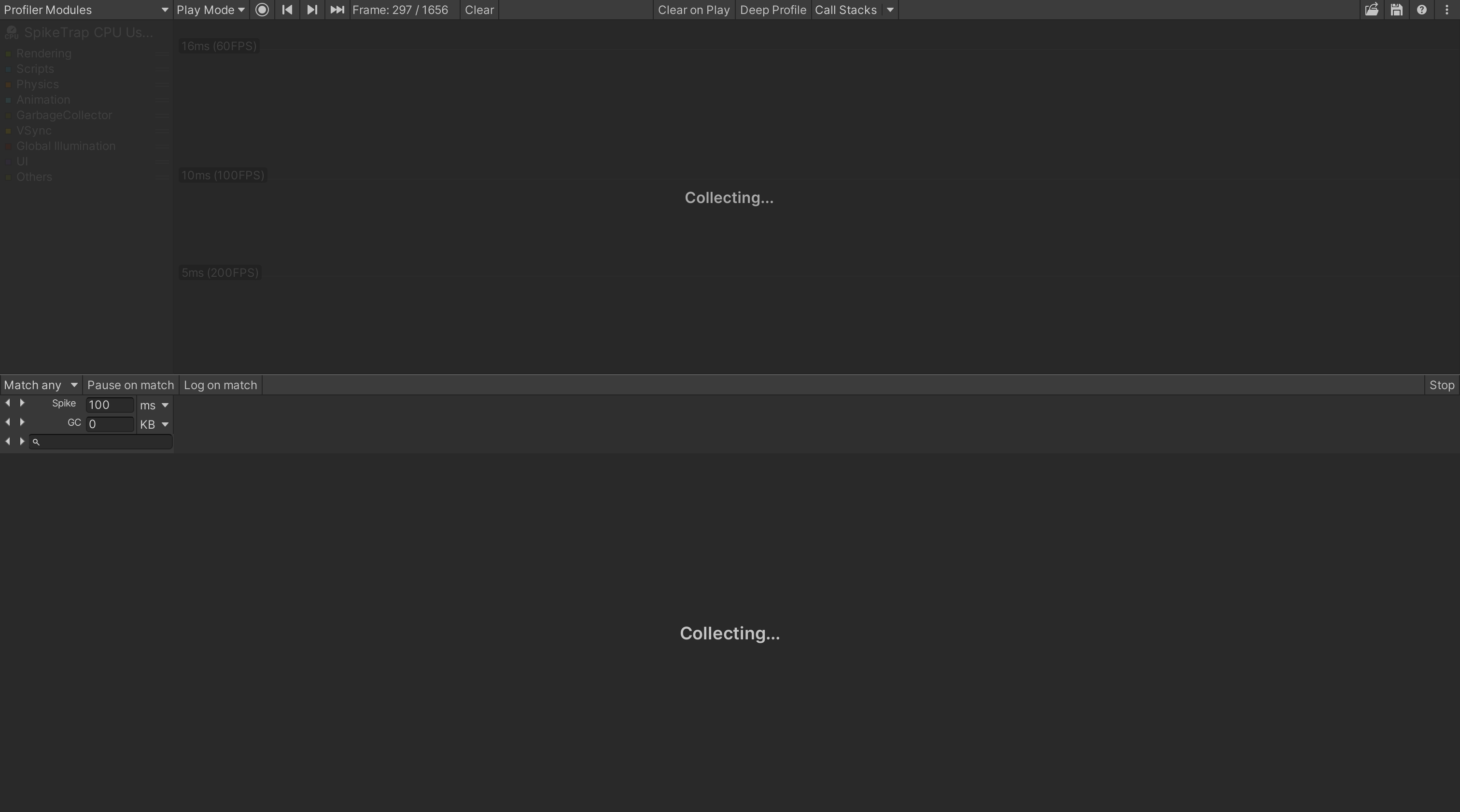 Collect mode overlay