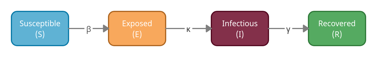 SEIR model conceptualisation