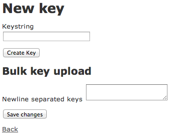 key upload