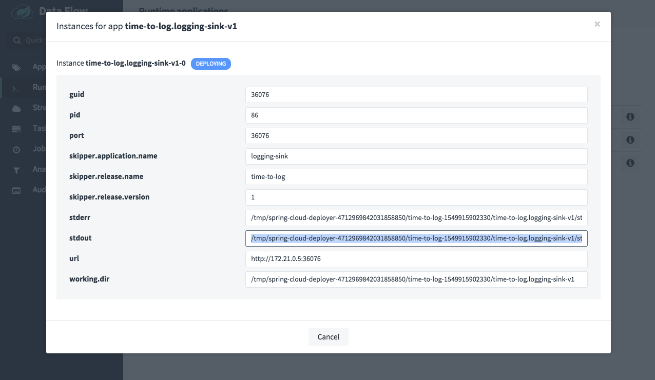 Dataflow Copy Output Path