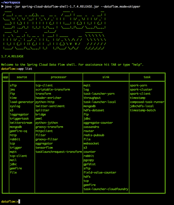 Dataflow Shell