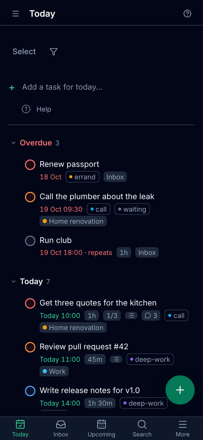 Mobile dark mode