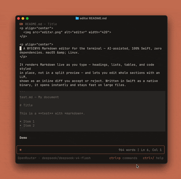 AI section editing