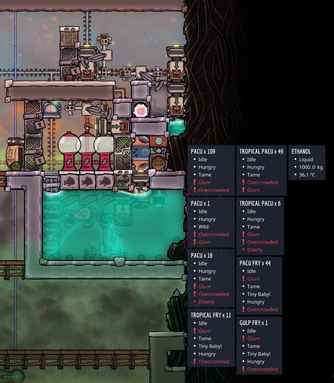 Misunderstanding with Pacu Farm : r/Oxygennotincluded