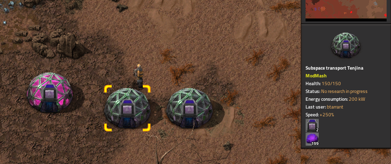 ModMash Splinter, Subspace Logistics - Factorio Mods
