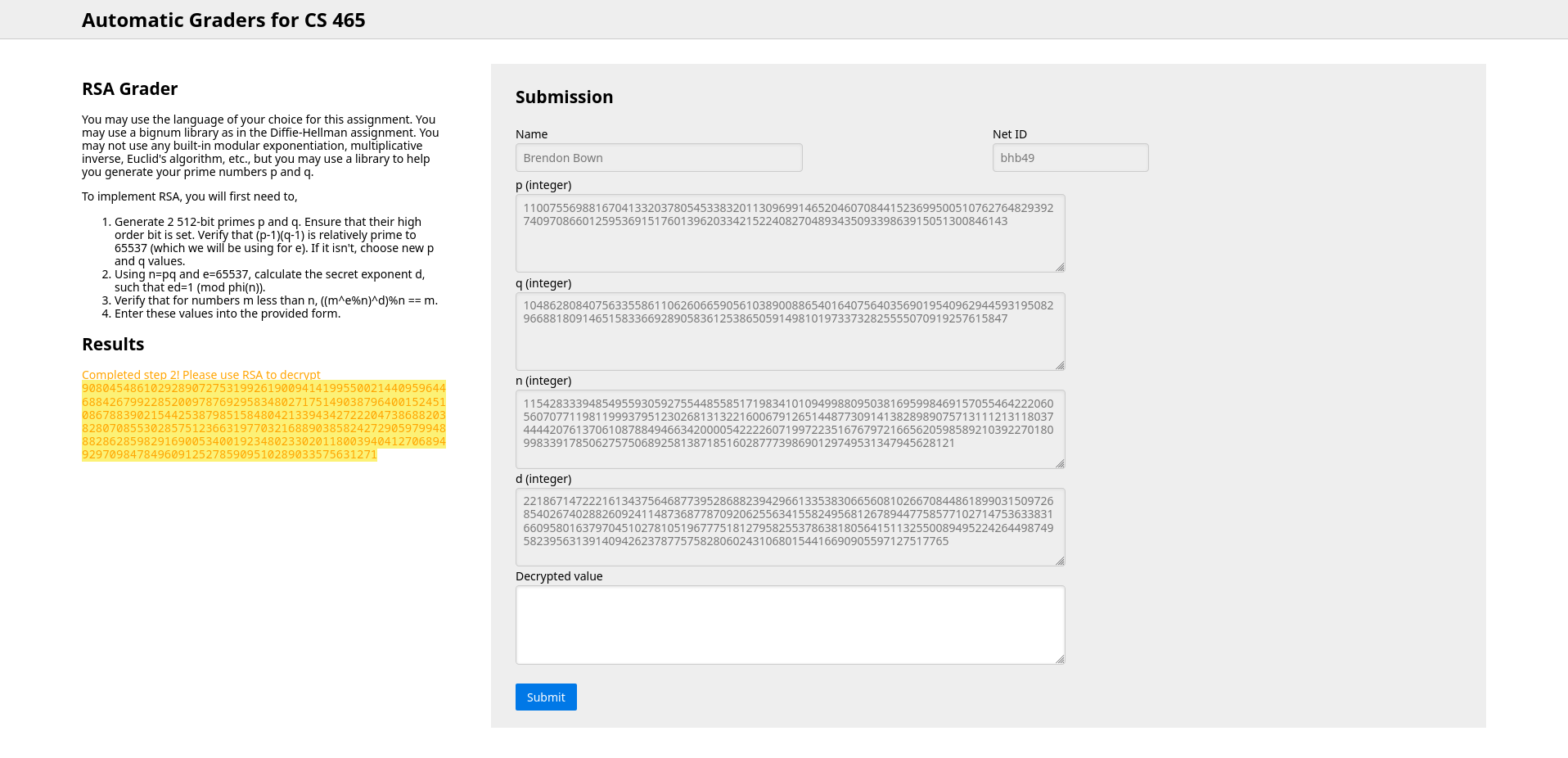 Successful encryption