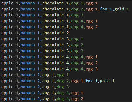 csv output