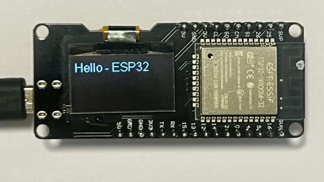 ESP32 with the OLED display