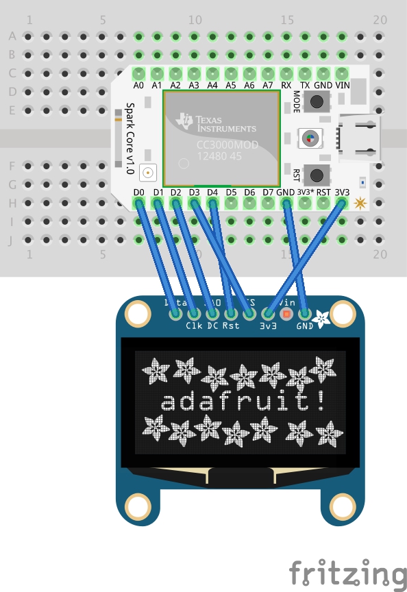 SSD1306 128 x 64 wiring guide