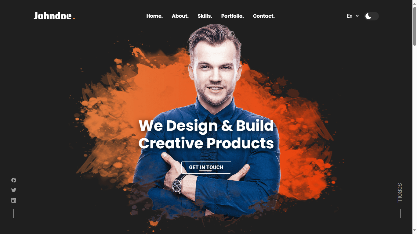 Johndoe-Portfolio-Website 网站模板截图