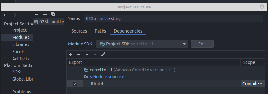 unit test setup