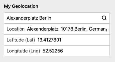 Geolocation field