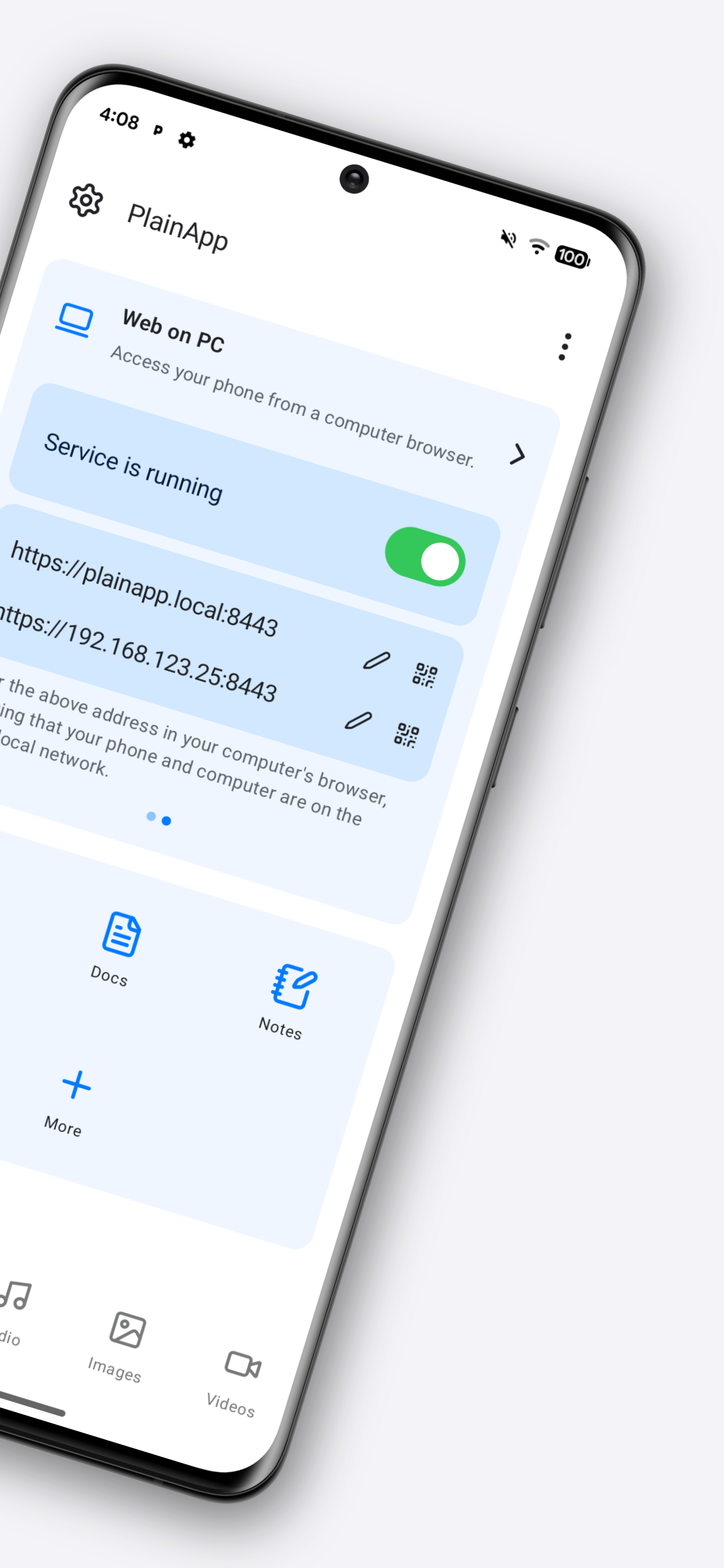 Screenshot 2 of PlainApp — opens full size