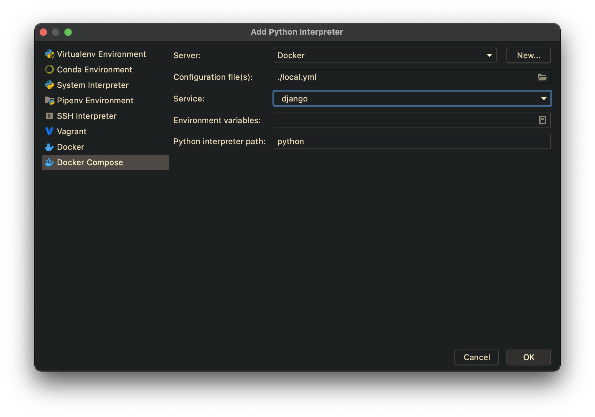 Add Python Interpreter