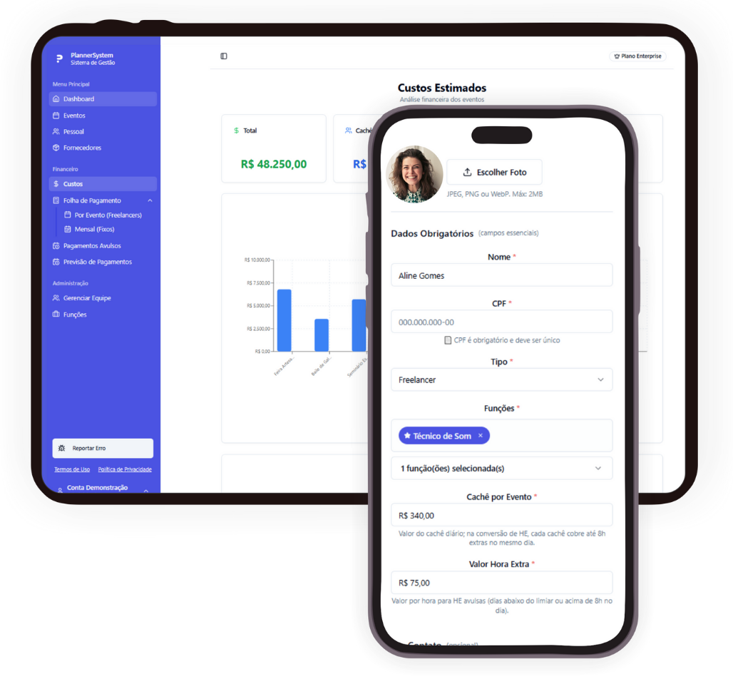 Planner System em Múltiplos Dispositivos