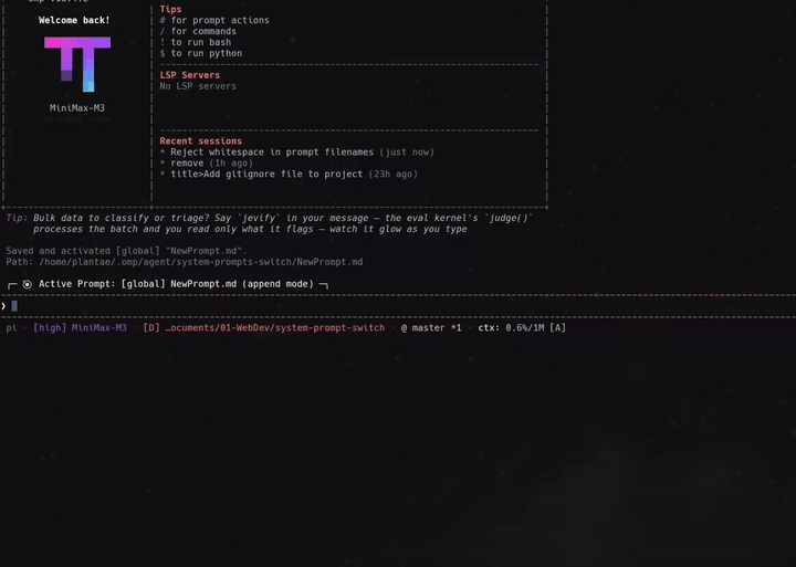Update an existing system prompt