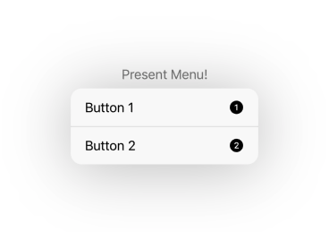 Menu with 2 buttons