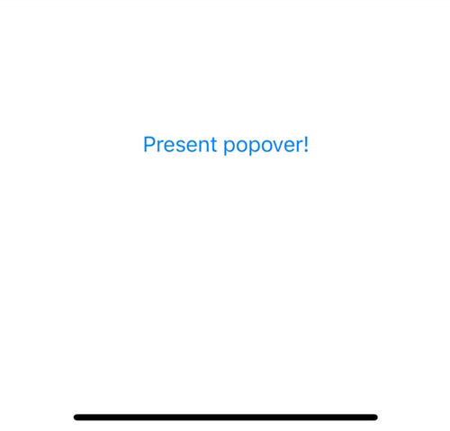 Line connects the bottom of the popover with the bottom of the screen