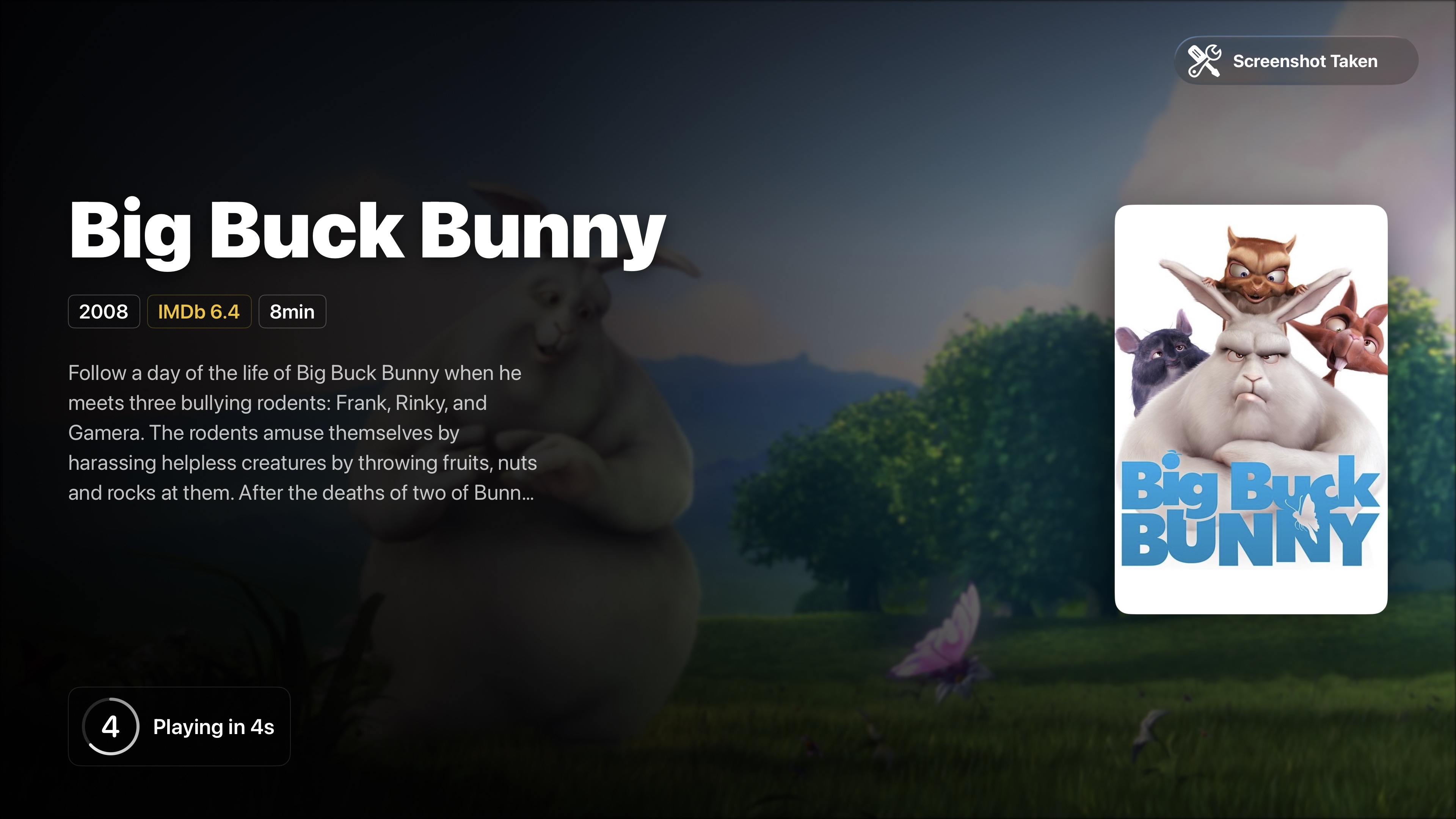 Apple TV player and details