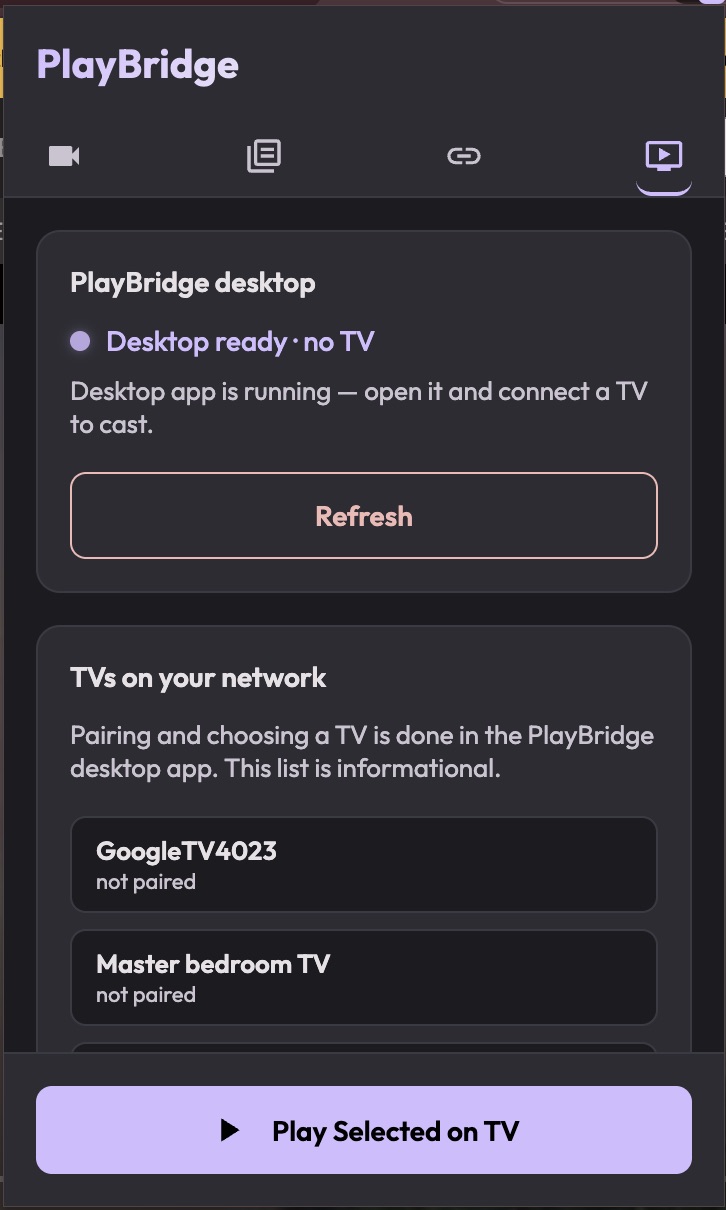 Extension connected