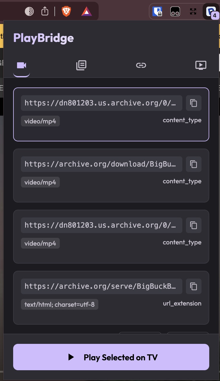 Video streams detected