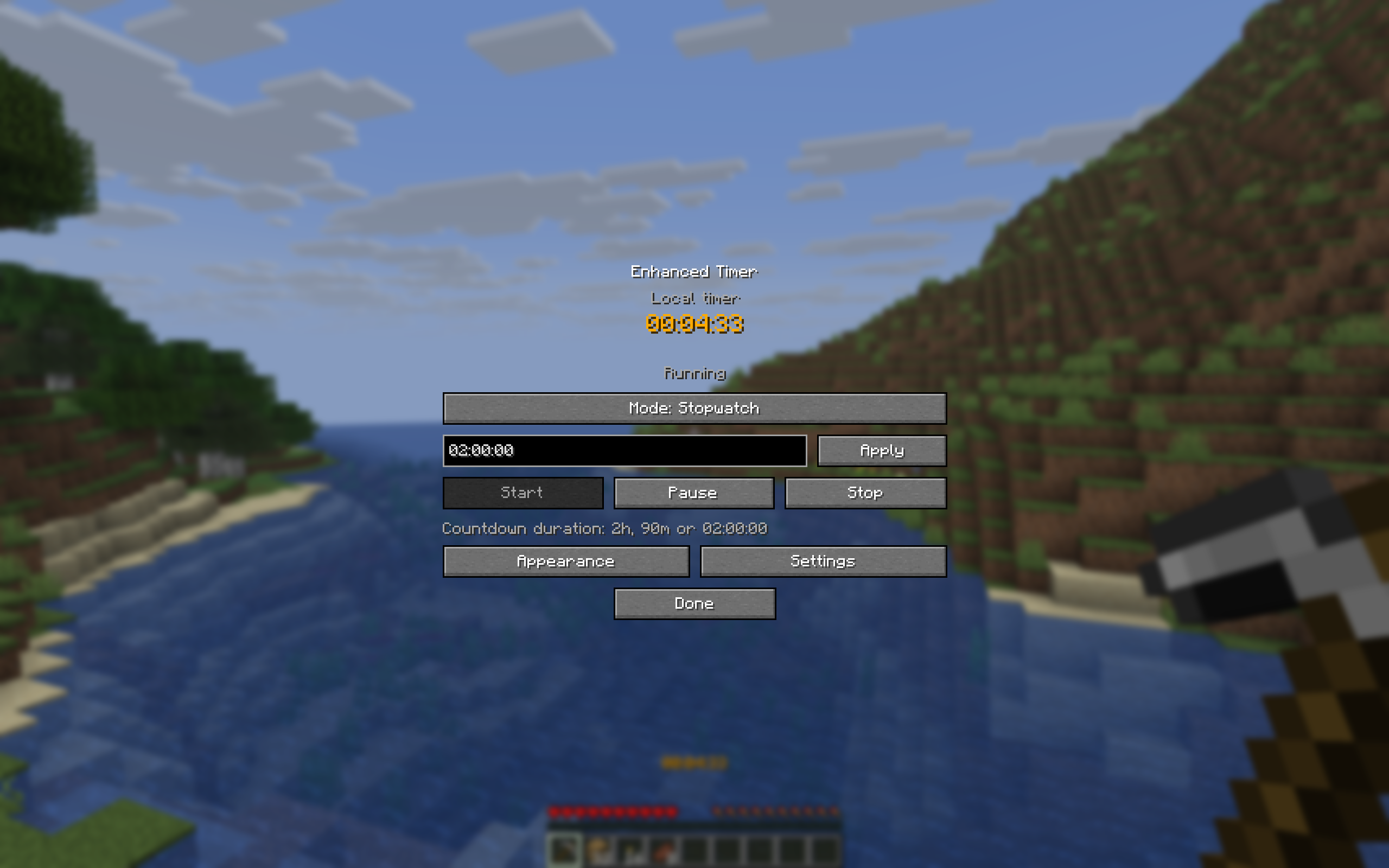Timer controls