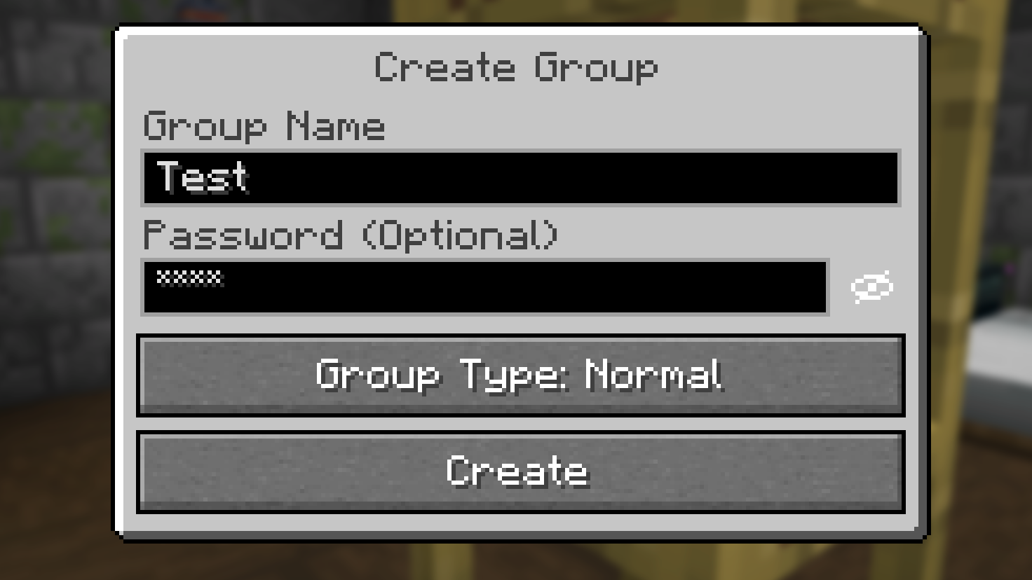 Group password hidden by default