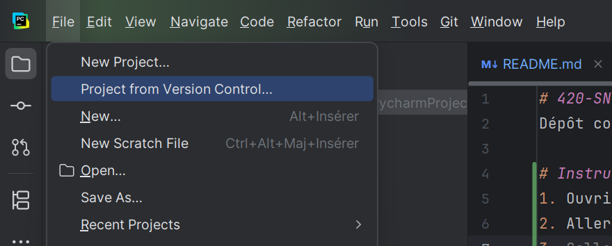 New project from Version Control