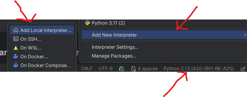 Cliquer sur Python 3.13