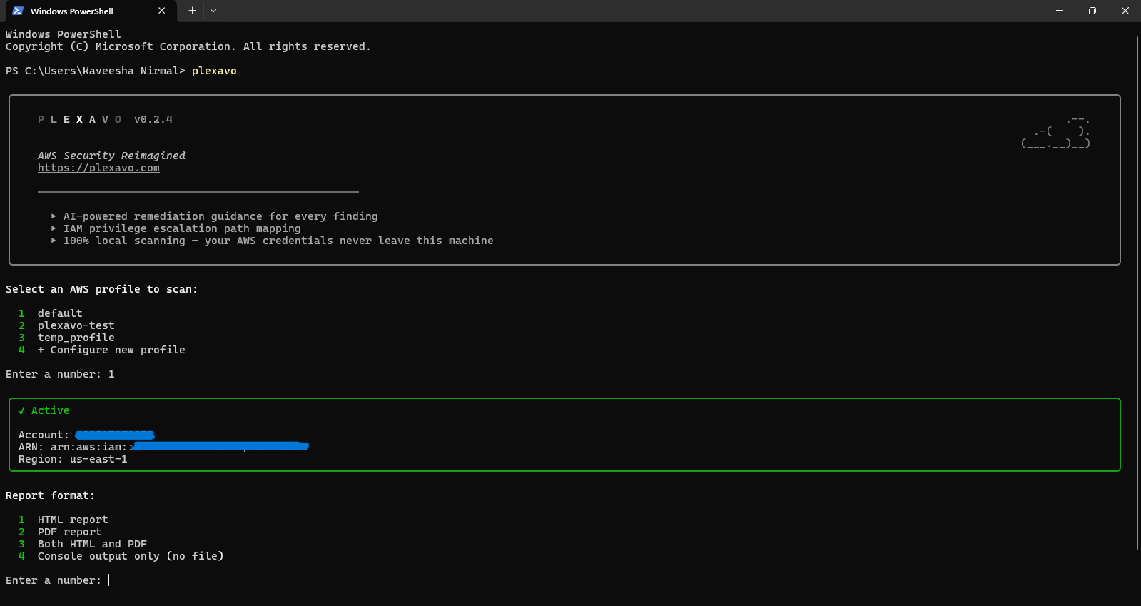 Plexavo interactive CLI