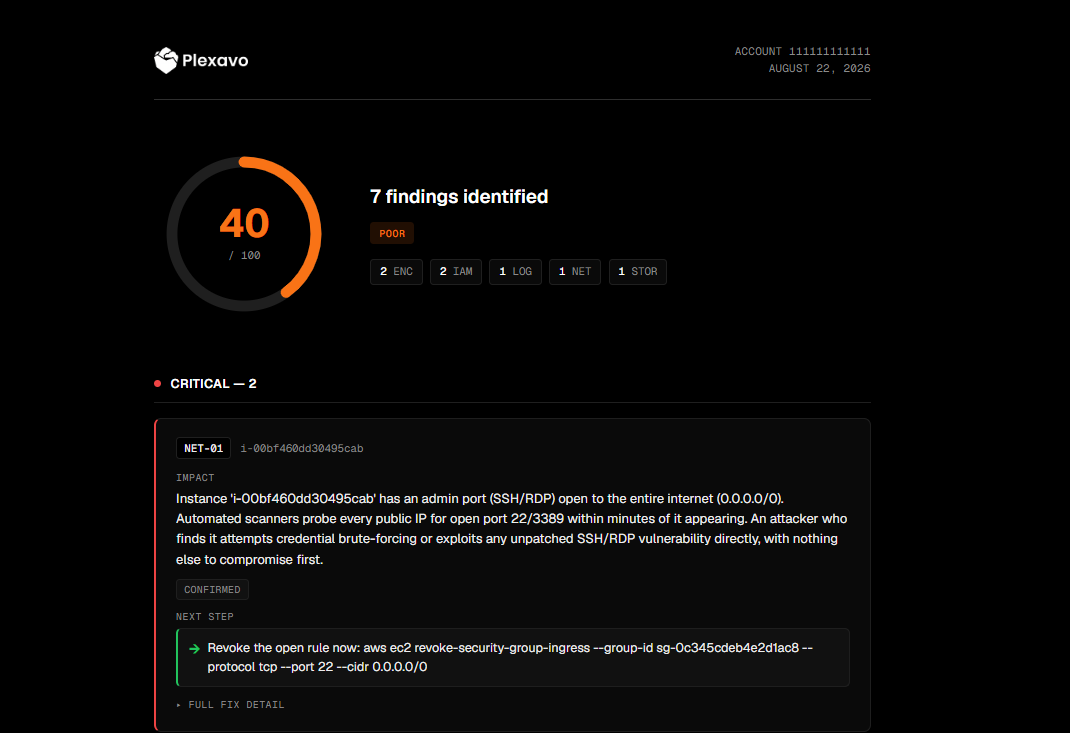 Plexavo HTML report