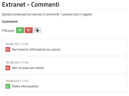 Comments listing