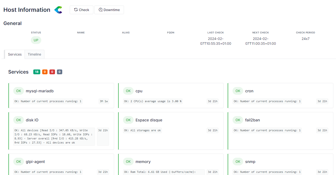 centreon host page