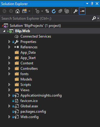 Visual Studio solution explorer single project