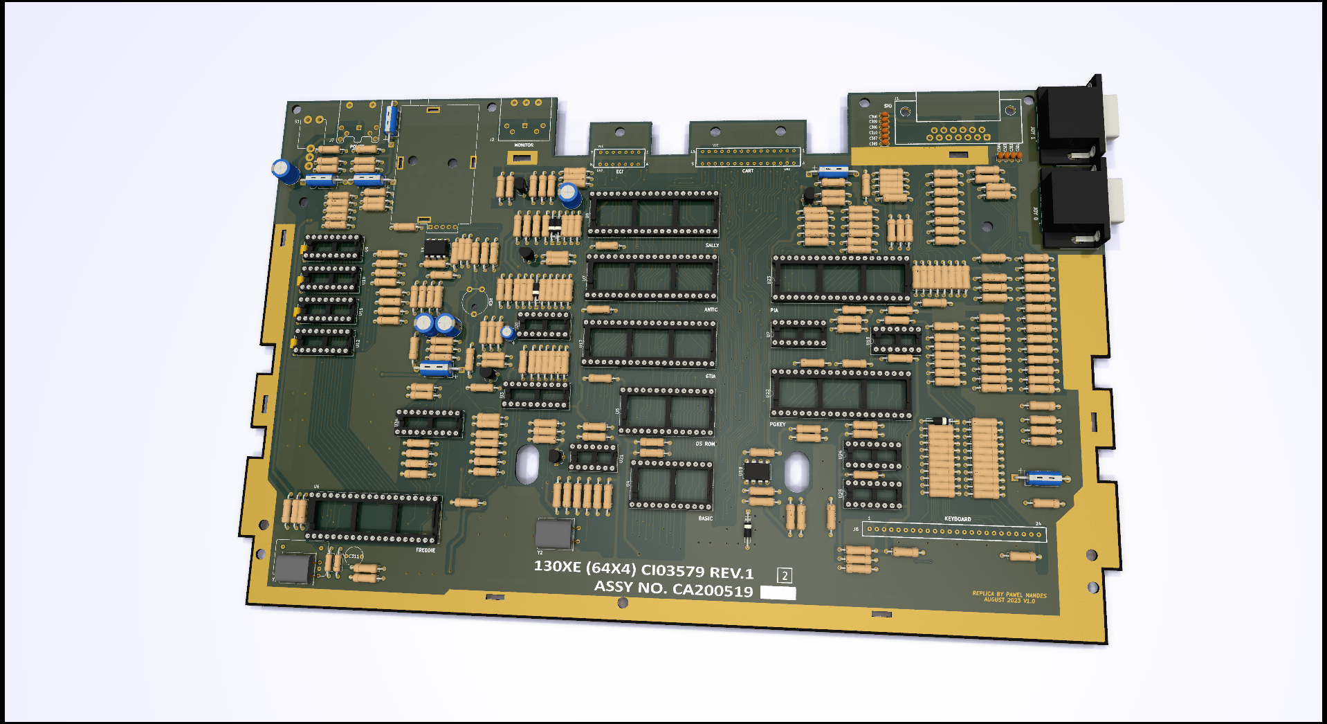 Atari 130 XE motherboard