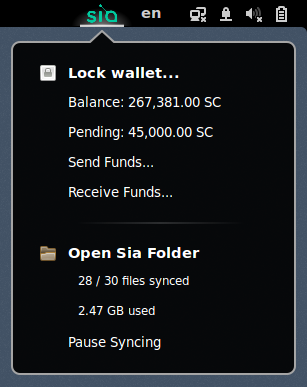 Sia GNOME Extension
