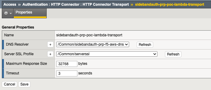 HTTP Connector Transport