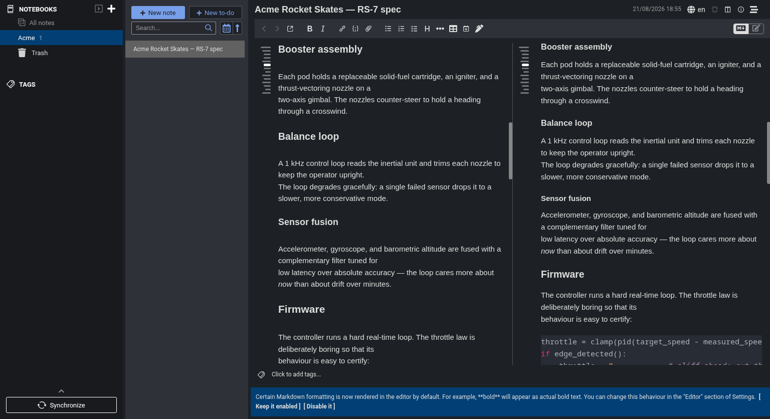 The strip in a split editor + viewer