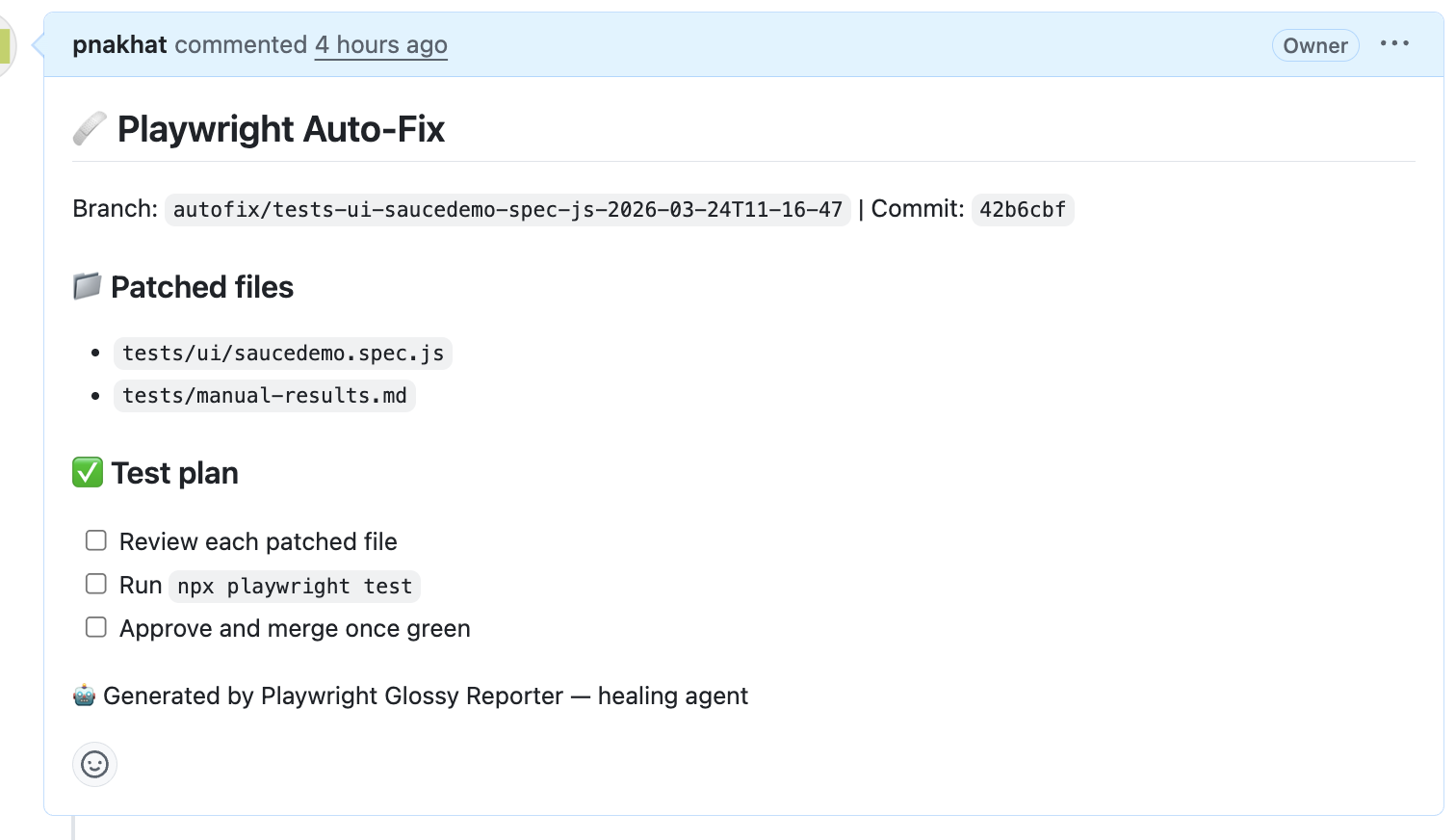 Auto-fix PR