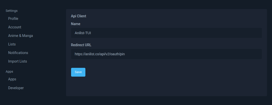 AniList Client Creation