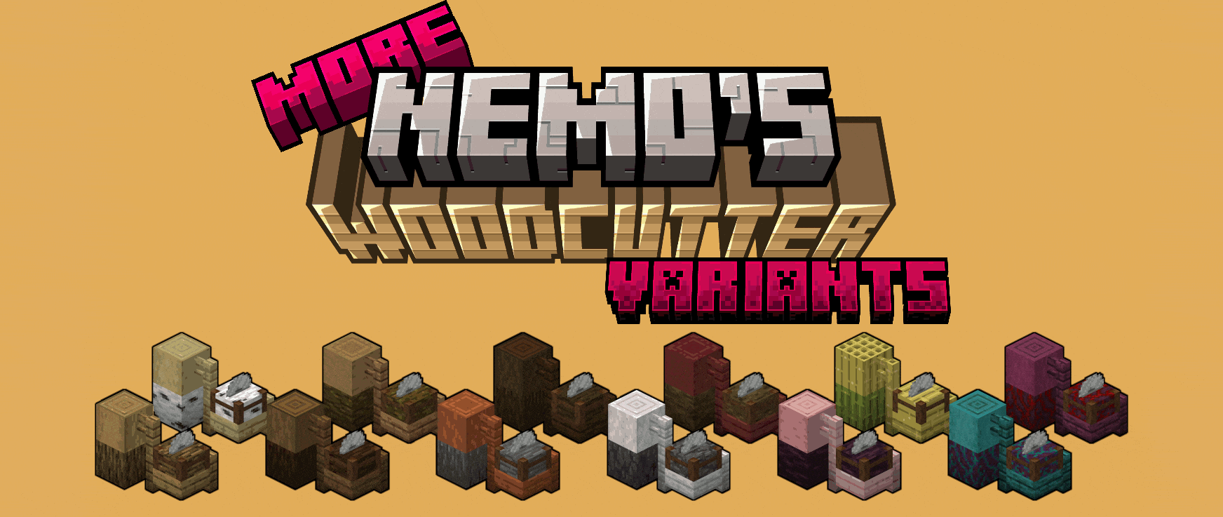 Title of "More Nemo's Woodcutter Variants" and gif-Animation of all the different variants below