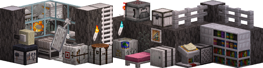 Presentation of a selection of the added Blocks and Items