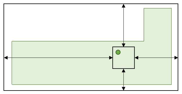 Depiction of an exemplar UBID with the source geometry for the building footprint.