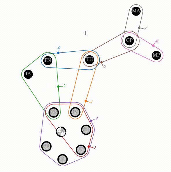 Animation of selecting multiple edges with a linear brush