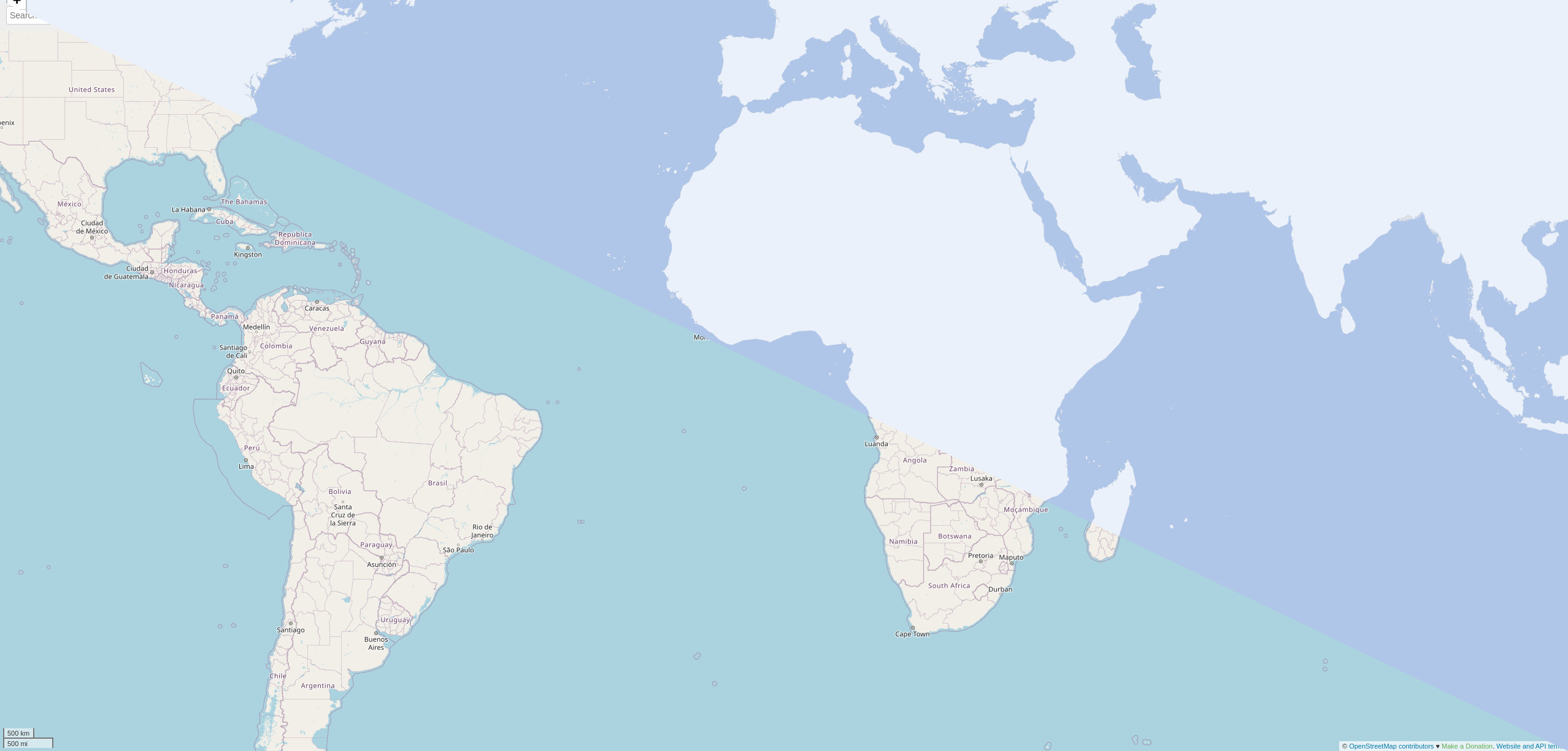 Image showing example slippy map and OSM layer