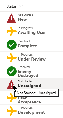 Substring Status preview
